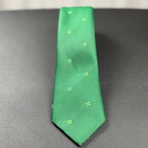 Vintage CTC Irish Shamrock 2.75" Necktie Green St. Patrick;s Day Made In Ireland